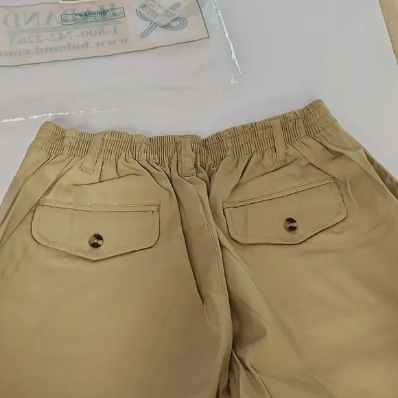 New in pkg Haband mens pants 36L - lightweight khaki - Picture 7 of 7